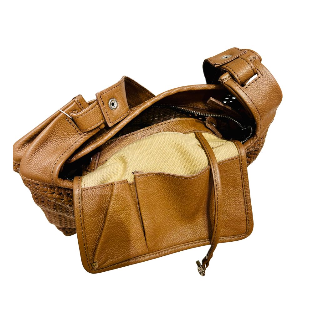 Supermarket Bag Medium Woven Brown (Outlet) - Image 3