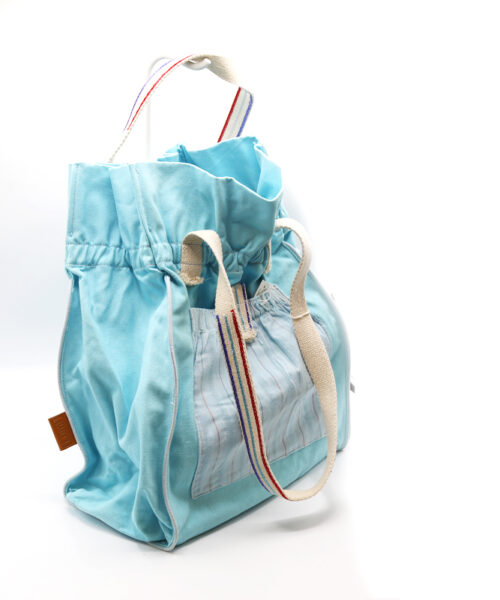 Alternative view of Cotton Paper Bag Large Turquoise (Outlet)