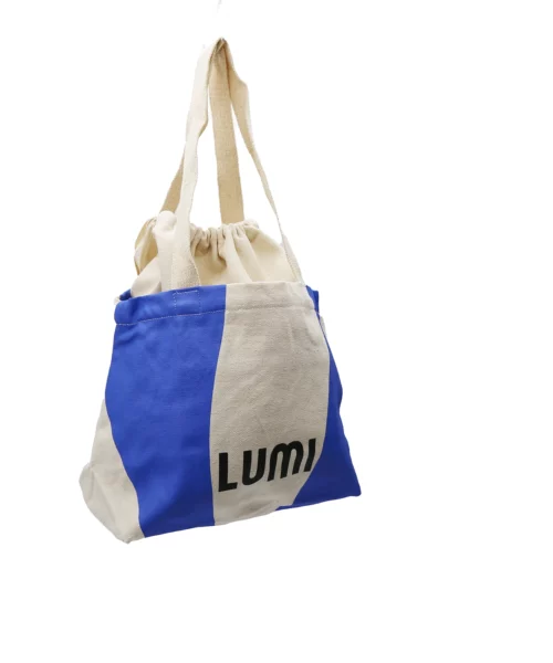 Alternative view of Canvas Drawstring Tote Small Blue