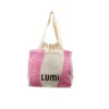Canvas Drawstring Tote Small Pink