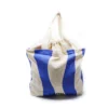 Canvas Drawstring Tote Large Blue
