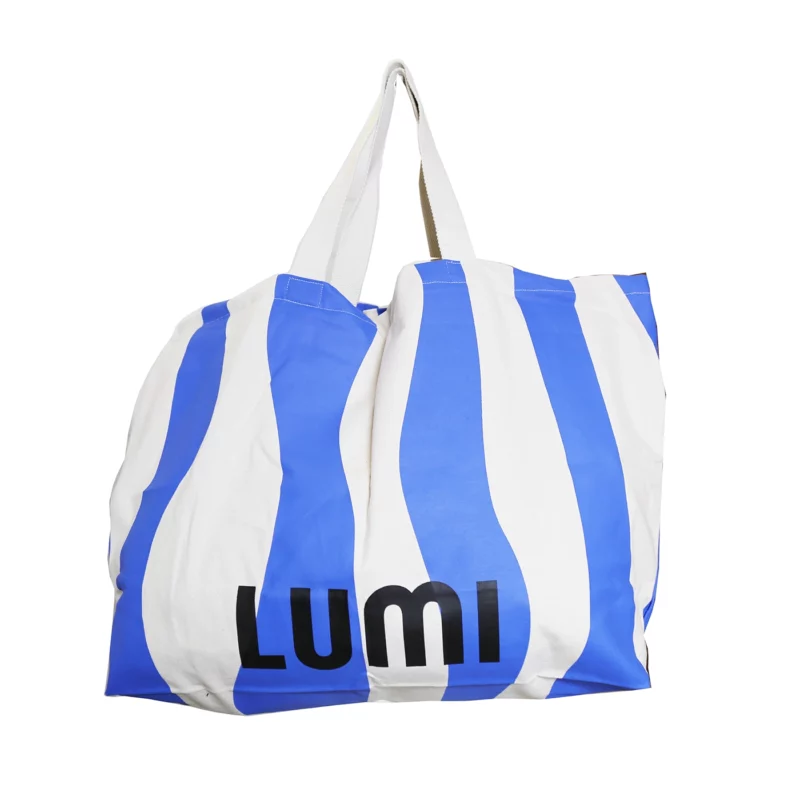 Oversized Canvas Tote Blue