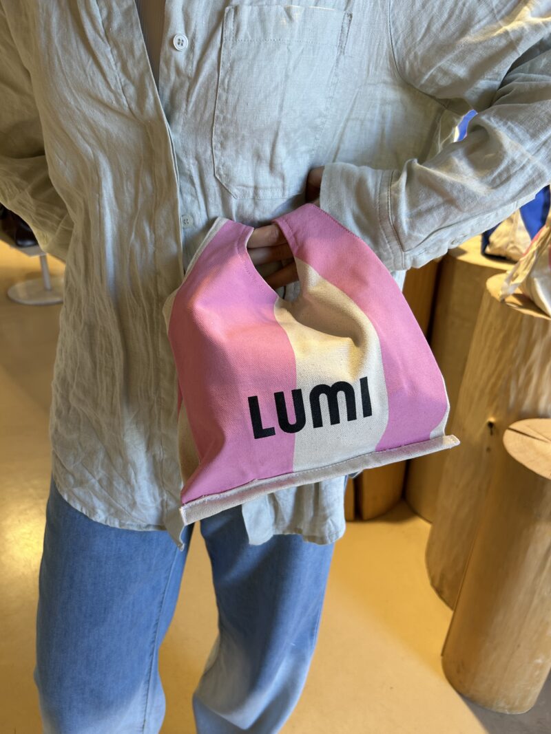Canvas Supermarket Bag Small Pink