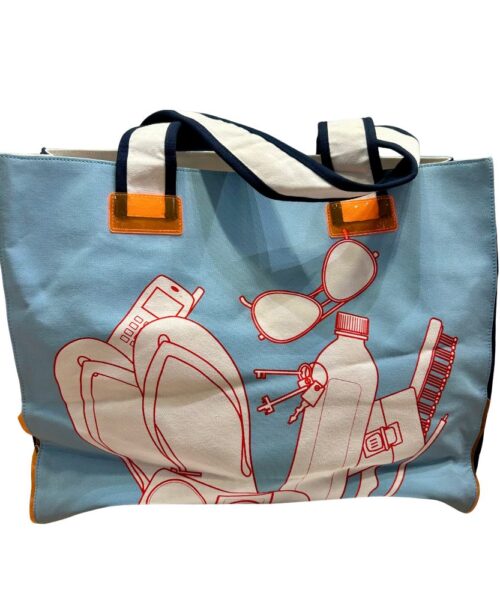Printed Beach Tote Blue (Outlet)