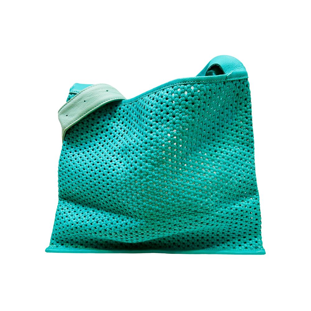 Supermarket Bag X-Large Woven Turquoise (Outlet)