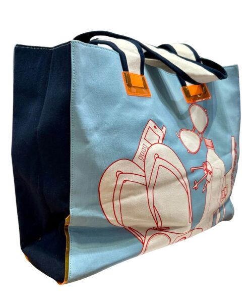 Alternative view of Printed Beach Tote Blue (Outlet)